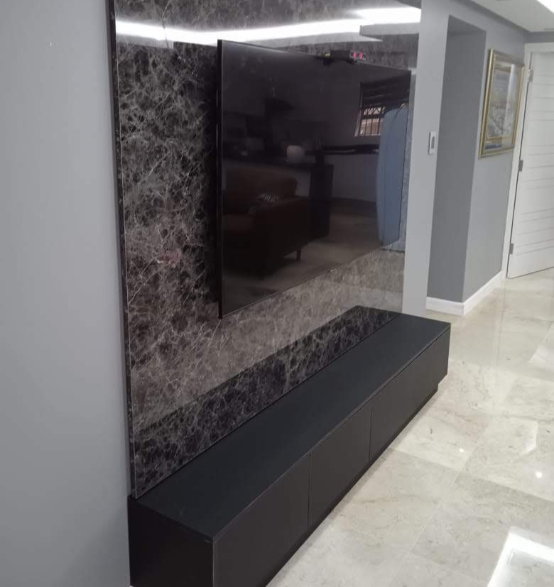 Custom family room built-in storage Durban